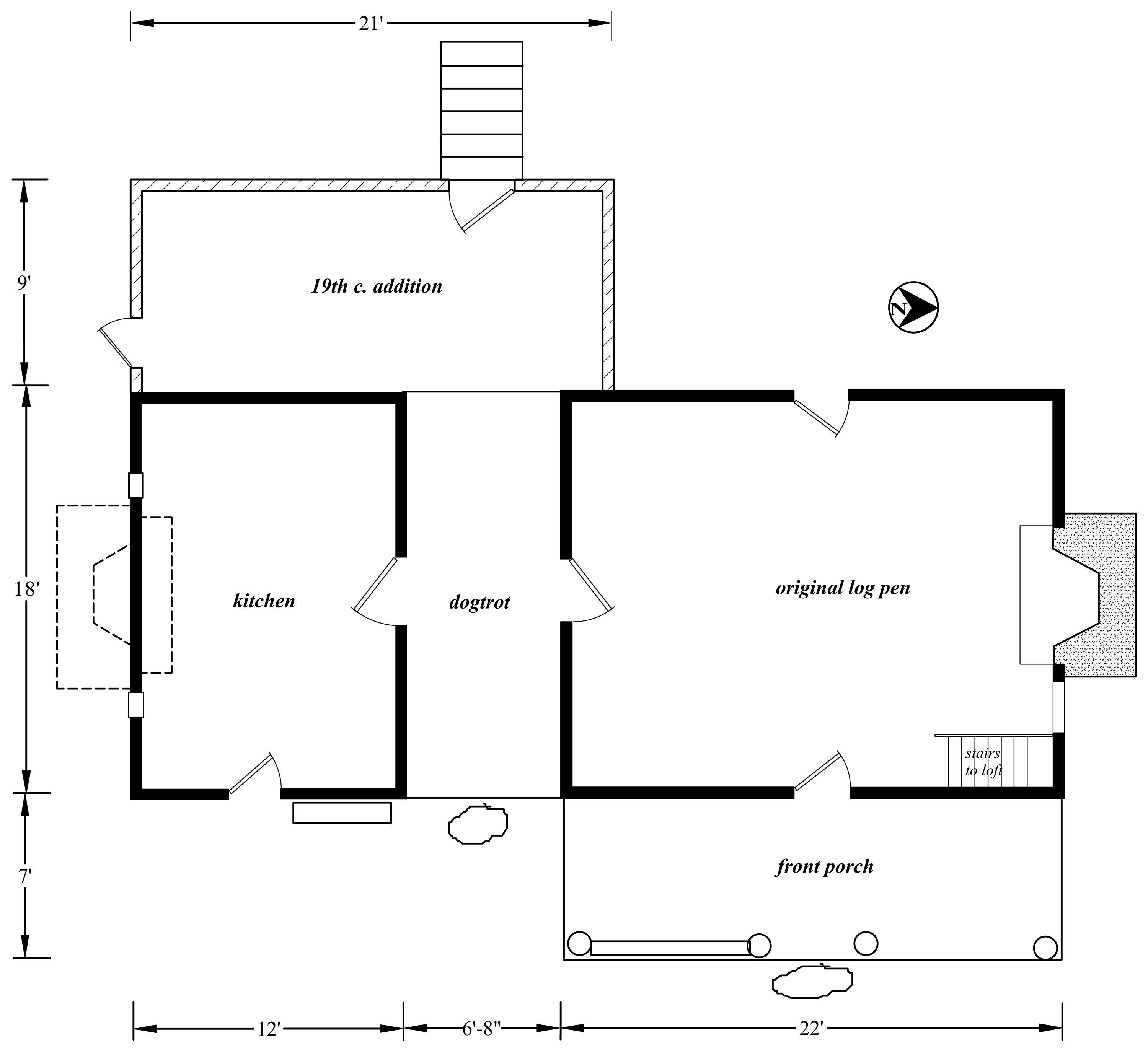 Basic Simple Floor Plan With Dimensions - Simple two story building